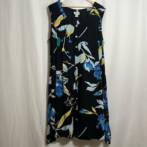 Anthony Richard’s Pearl Button Up Size 5X Pockets Vintage Black Blue Floral